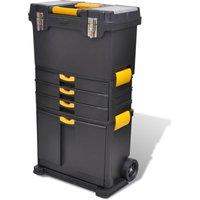 Berkfield Home Tool Case Chest Tool Trolley Portable in Black