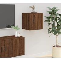 Berkfield Home Wall Mounted TV Cabinet Brown Oak 40x34, 5x40 cm