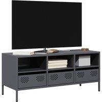 Berkfield Home TV Cabinet Anthracite 101.5x39x43.5 cm Cold-rolled Steel in Black
