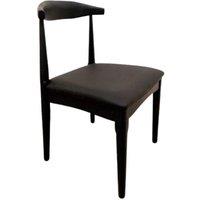 Stratus Interiors Elsa Wooden Wishbone Chair with Matt Black Seat
