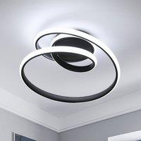 Pheashine Black LED Ceiling Light, 36W 6500K Cool White, Modern Creative Fixture