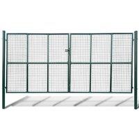 Berkfield Home Mesh Garden Gate 415 x 250 cm / 400 x 200 cm in Green