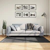 Berkfield Home Rug IZA Short Pile Scandinavian Look Anthracite 120x170 cm in Black | Size: Medium