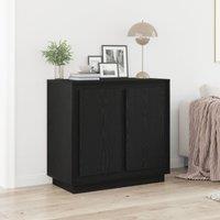 Berkfield Home Sideboard Black Oak 80x34x75 cm Engineered Wood | Size: 80 x 34 x 75 cm