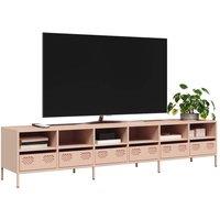 Berkfield Home TV Cabinet Pink 202x39x43.5 cm Cold-rolled Steel