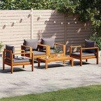 Berkfield Home 5 Piece Garden Sofa Set with Cushions Solid Wood Acacia