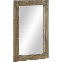 Berkfield Home Bathroom Mirror 50x2.5x70 cm Solid Wood Mango in Brown