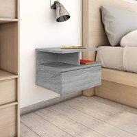 Berkfield Home Floating Nightstand Grey Sonoma 40x31x27 cm Engineered Wood | Size: 40 x 31 x 27 cm