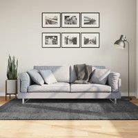 Berkfield Home Rug OVIEDO Short Pile Anthracite 140x200 cm in Black | Size: Medium
