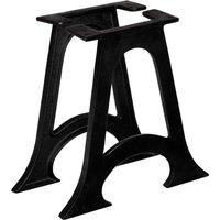 Berkfield Home Coffee Table Legs 2 pcs with Arched Base A-Frame Cast Iron in Black