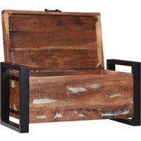 Berkfield Home Storage Chests 60x30x30cm Solid Reclaimed Wood & Metal in Brown | Size: 60 x 30 x 30 cm