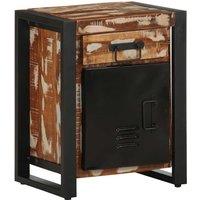Berkfield Home Bedside Cabinet Multicolour 40x30x50 cm Solid Wood Reclaimed | Size: 40 x 30 x 50 cm