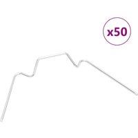 Berkfield Home Greenhouse Clips 50 pcs W Type Galvanised Steel