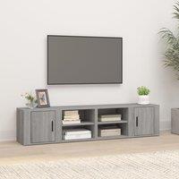 Berkfield Home TV Cabinets 2 pcs Grey Sonoma 80x31.5x36 cm Engineered Wood