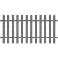 Berkfield Home Picket Fence WPC 200x100 cm in Grey