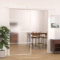 Berkfield Home Sliding Door Frosted ESG Glass & Aluminium 102.5x205 cm White