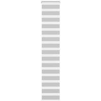 Berkfield Home Zebra Blind Light Grey 45x200 cm Fabric Width 40.9 cm Polyester