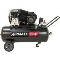 SIP BD 3HP 100 Litre Belt Drive Compressor -L46 x W120 x H85 cm -Black in Black