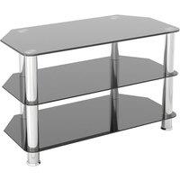 AVF Classic 80cm Glass Corner TV Stand for TVs up to 43 in Black