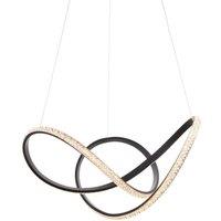 Netlighting Francisca Pendant Black Faceted Acrylic 1x