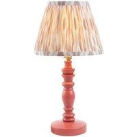 Netlighting Bibury Pink Table Lamp Fabric Ikat Shade 20cm B22