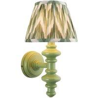 Netlighting Carnaby Green Wall Light Green Fabric Zigzag Shade 20cm B22