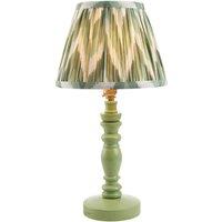 Netlighting Bibury Green Table Lamp Green Fabric Zigzag Shade 20cm B22