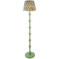 Netlighting Carnaby Green Floor Lamp Green Fabric Zigzag Shade 35cm B22