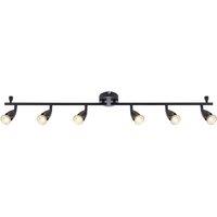Netlighting Amalfi Ceiling Spotlight Bar 6 Light Matt Black Paint