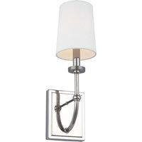 Netlighting Feiss Felixstowe 1 Light Wall Light Polished Chrome IP44 in Grey