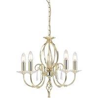 Netlighting Aegean 5 Light Chandelier Polished Brass Finish E14 in Yellow