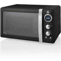 Swan 800W Digital Microwave in Black