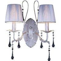 Netlighting Flur Wall Lamp 2 Light E14 White French Gold