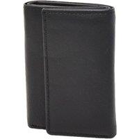 House of Leather Leather Trifold Key Wallet Holder Small Size HL8711 in Black