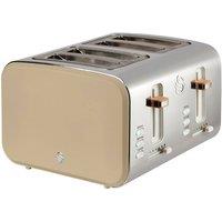 Swan Nordic 4 Slice Toaster Oatmeal in Beige | Size: A