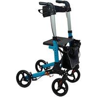 Gr8 Home Lightweight Foldable Rollator Walker with Seat in Blue