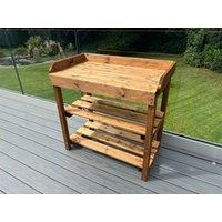 Charles Taylor Trading Deluxe Davenport Utlity/BBQ Table Large in Brown