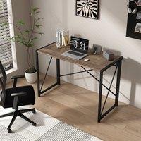 MCC Direct Miami Felix Desk: The Ultimate No-Assembly Folding Solution - 100 in Brown