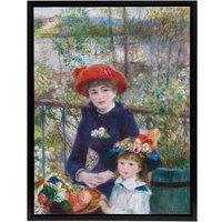 Artery8 Renoir Two Sisters On The Terrace Framed Canvas Wall Art Print | Size: W24 x H32