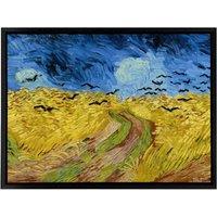 Artery8 Van Gogh Wheatfield With Crows Framed Canvas Wall Art Print | Size: W18 x H24