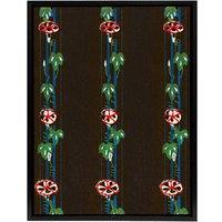 Artery8 Vintage Floral Textile Pattern Framed Canvas Wall Art Print Furuya Korin in Brown | Size: W24 x H32