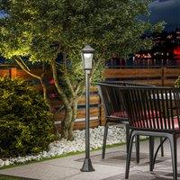 OUTSUNNY 1.3 m LED Garden Lamp Post Light, Waterproof IP44, Cool White in Black