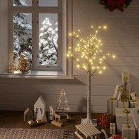 Berkfield Home Christmas Tree 128 LEDs 1.2 m Warm White Willow Indoor Outdoor