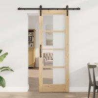 Berkfield Home Sliding Door with Hardware Set 'ORKDAL'73.5x198.5 cm in Beige | Size: 73.5x198.5 cm