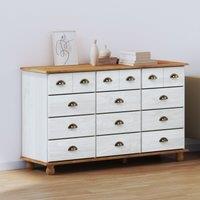 Berkfield Home Chest of Drawers ASKIM White 79x40x133.5 cm Solid Wood Pine