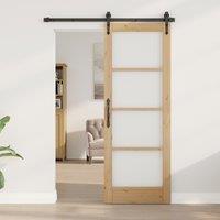 Berkfield Home Interior Door with Glass "ORKDAL" 73, 5x198, 5x4 cm Solid Wood Pine
