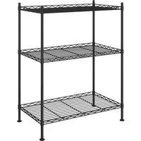 Berkfield Home 3-Tier Storage Rack 60x35x76 cm Black 150 kg | Size: 60 x 35 x 76 cm
