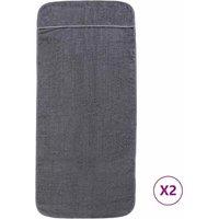 Berkfield Home Beach Towels 2 pcs Anthracite 60x135 cm Fabric 400 GSM in Charcoal