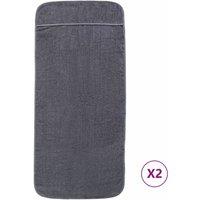Berkfield Home Beach Towels 2 pcs Anthracite 75x200 cm Fabric 400 GSM in Dark Grey
