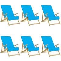 Berkfield Home Beach Towels 6 pcs Turquoise 60x135 cm Fabric 400 GSM